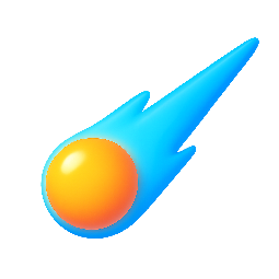 comet stylized as shiny