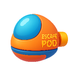 escape-pod stylized as shiny