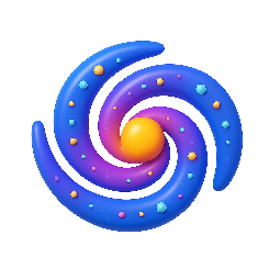 galaxy-swirl stylized as shiny