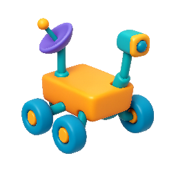 mars-rover stylized as shiny