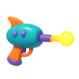 ray-gun stylized as shiny