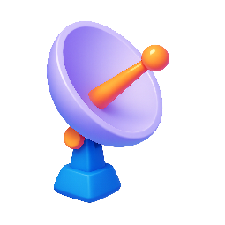 satellite-dish stylized as shiny