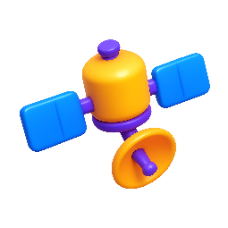 satellite stylized as shiny