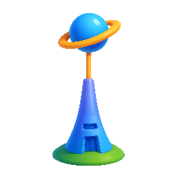 space-elevator stylized as shiny