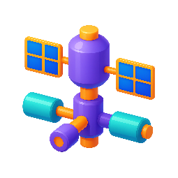 space-station stylized as shiny