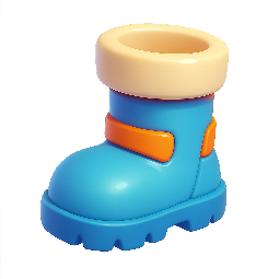 spacesuit-boot stylized as shiny