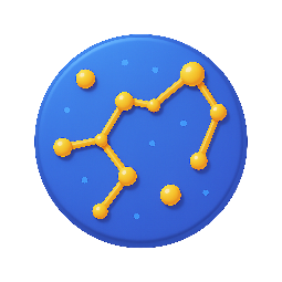 star-map stylized as shiny