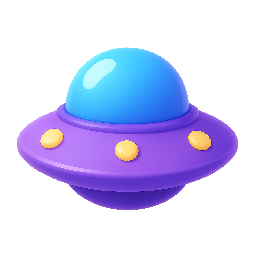 ufo stylized as shiny