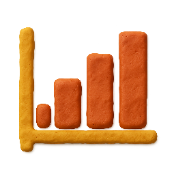 bar-chart-icon stylized as claymation
