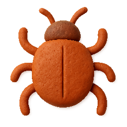 bug-icon stylized as claymation