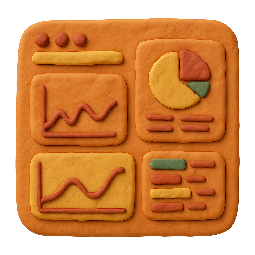 dashboard-mockup stylized as claymation