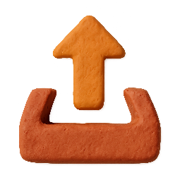 file-upload-icon stylized as claymation