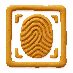 fingerprint-scanner stylized as claymation