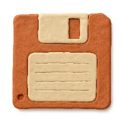 floppy-disk stylized as claymation