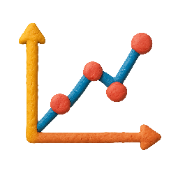 graph stylized as claymation