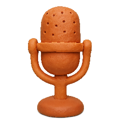 microphone-icon-studio stylized as claymation