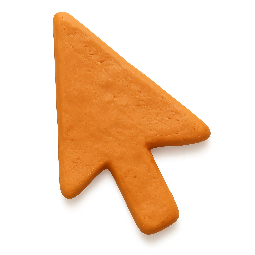 mouse-pointer stylized as claymation