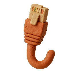 network-cable stylized as claymation