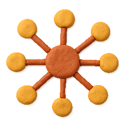 network-node stylized as claymation