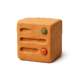 server-icon-simple stylized as claymation