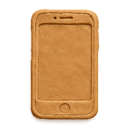 smartphone-outline stylized as claymation