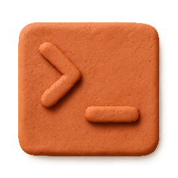 terminal-icon stylized as claymation
