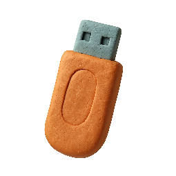 usb-drive stylized as claymation