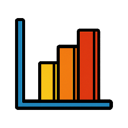 bar-chart-icon stylized as comic