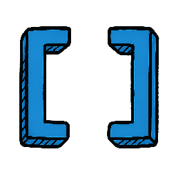 css-brackets stylized as comic