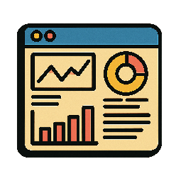 dashboard-mockup stylized as comic