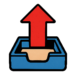 file-upload-icon stylized as comic