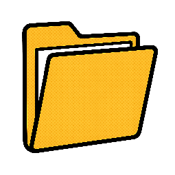 folder stylized as comic