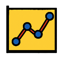 graph stylized as comic