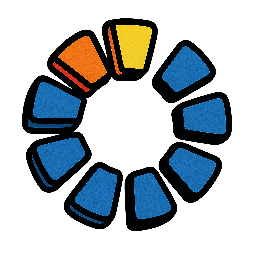 loading-spinner stylized as comic