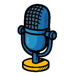 microphone-icon-studio stylized as comic