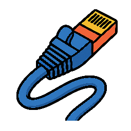 network-cable stylized as comic