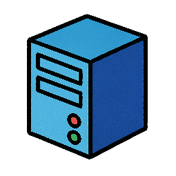 server-icon-simple stylized as comic