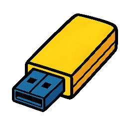 usb-drive stylized as comic