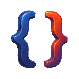 code-brackets stylized as digital