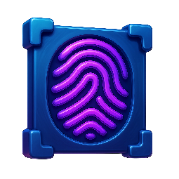 fingerprint-scanner stylized as digital