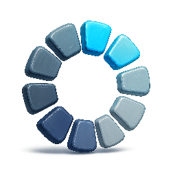 loading-spinner stylized as digital