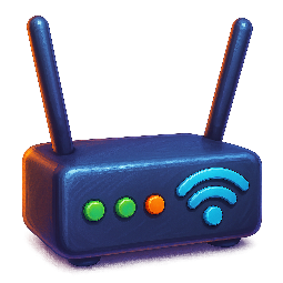 router-icon stylized as digital