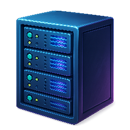 server-rack stylized as digital