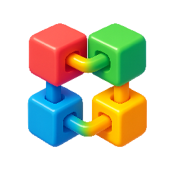 blockchain-cube stylized as shiny