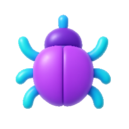 bug-icon stylized as shiny