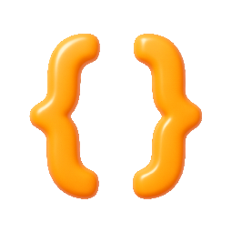 code-brackets stylized as shiny