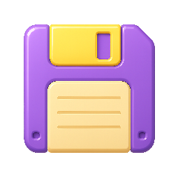 floppy-disk stylized as shiny