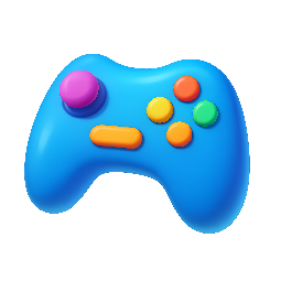 game-controller stylized as shiny