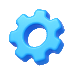 gear stylized as shiny