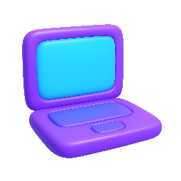 laptop-outline stylized as shiny